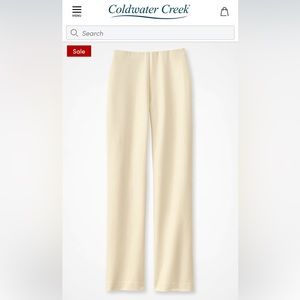 Coldwater Creek cream dress pants